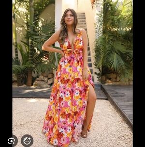 Buddy Love, Floral Maxi Dress, Size M,Nwt